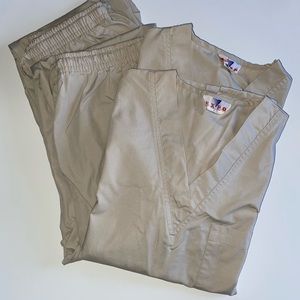 Khaki scrubs